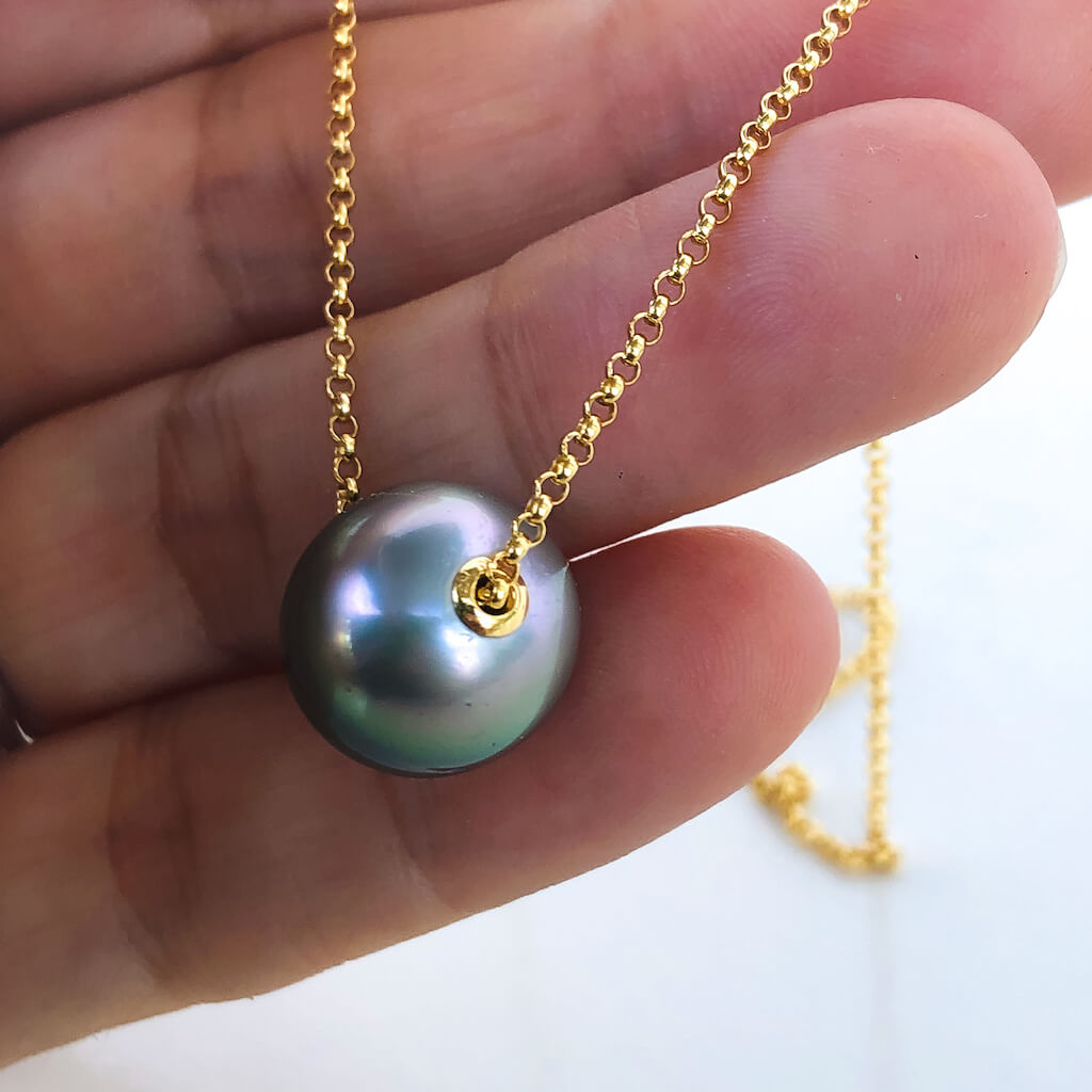 Most Rare Color Tahitian Pearl Necklace