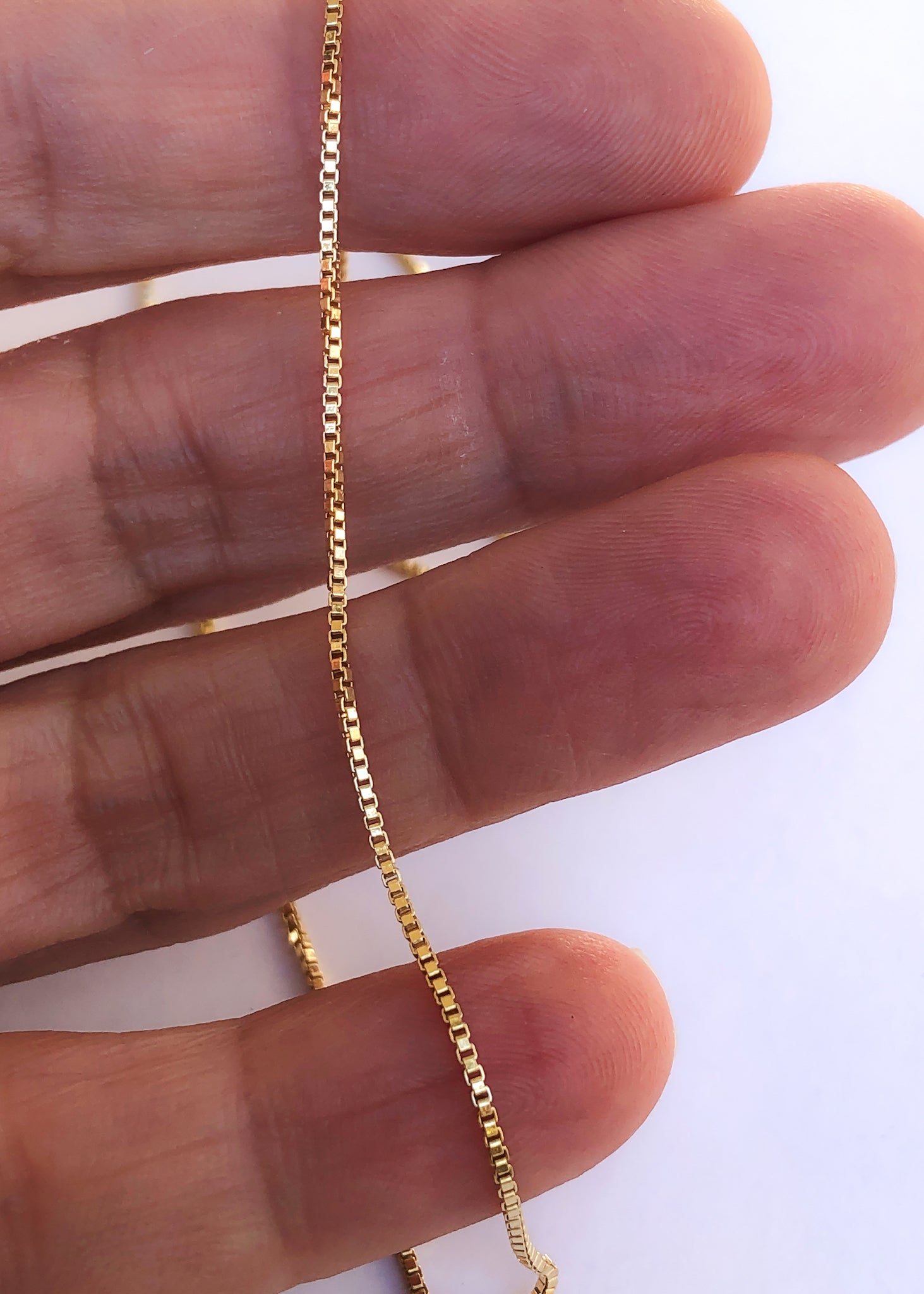 20 Inch Gold Box Chain Necklace