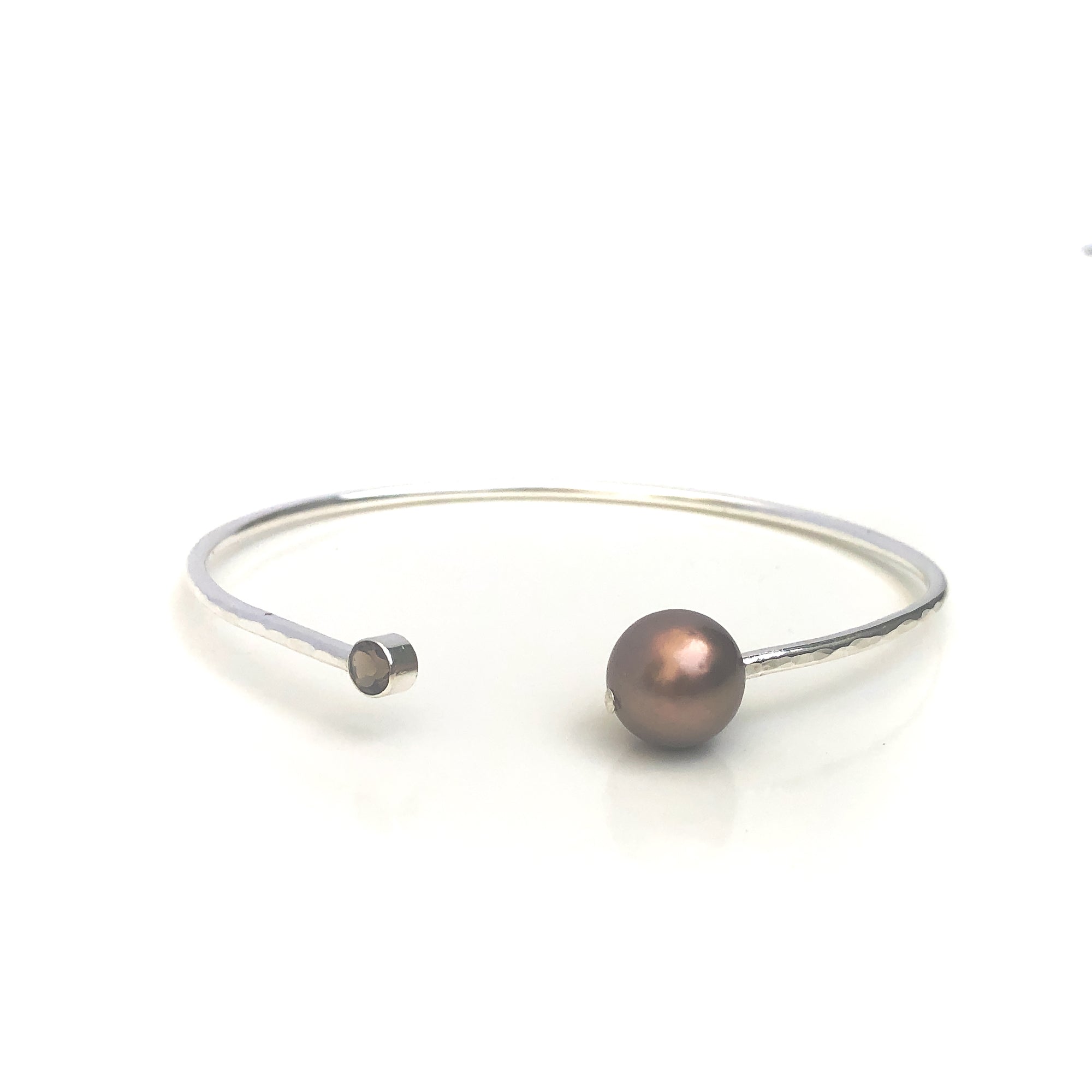 Colored Tahitian Pearl Cuff Bracelet In Sterling Silver