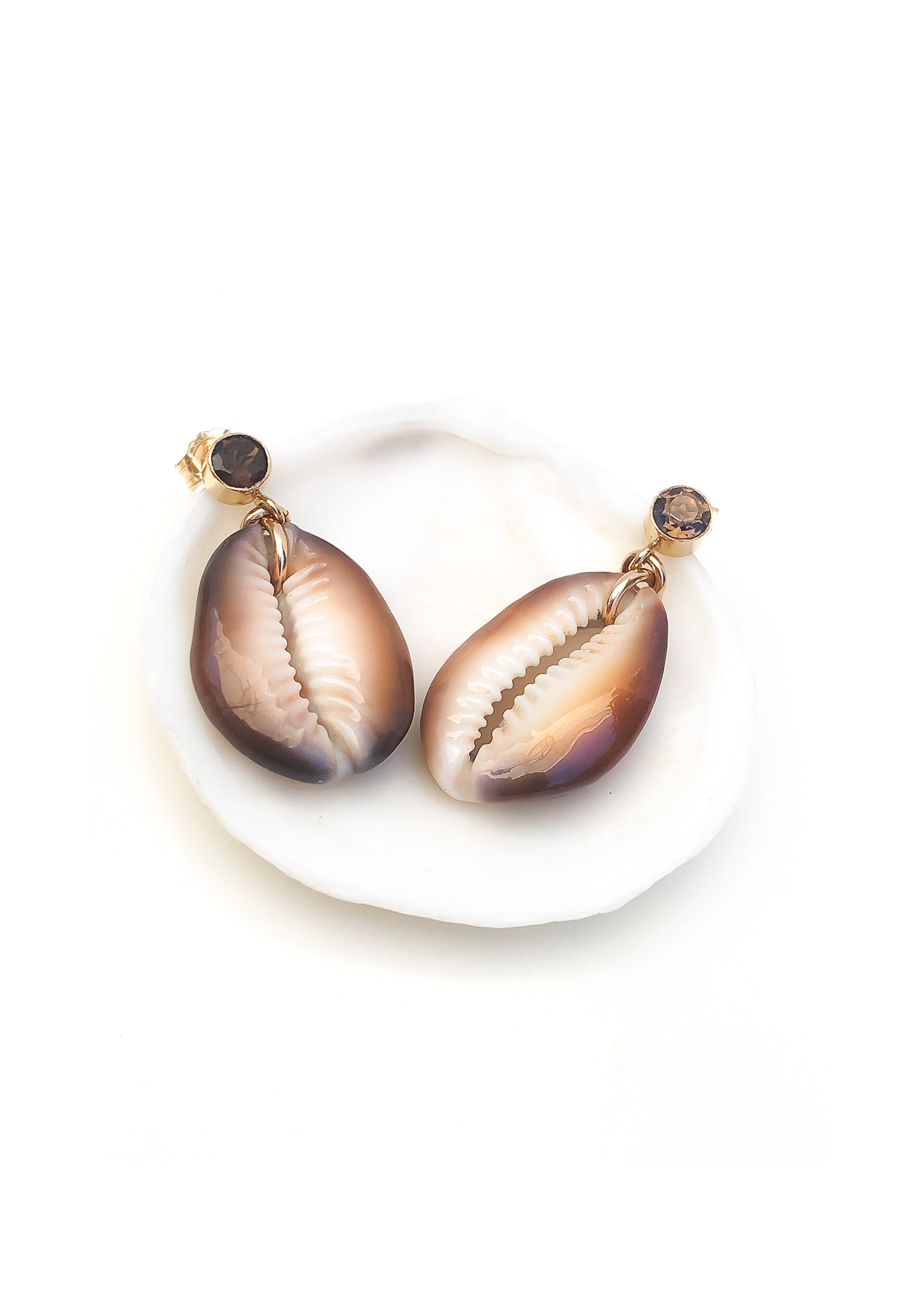 Boho shell dangle earrings