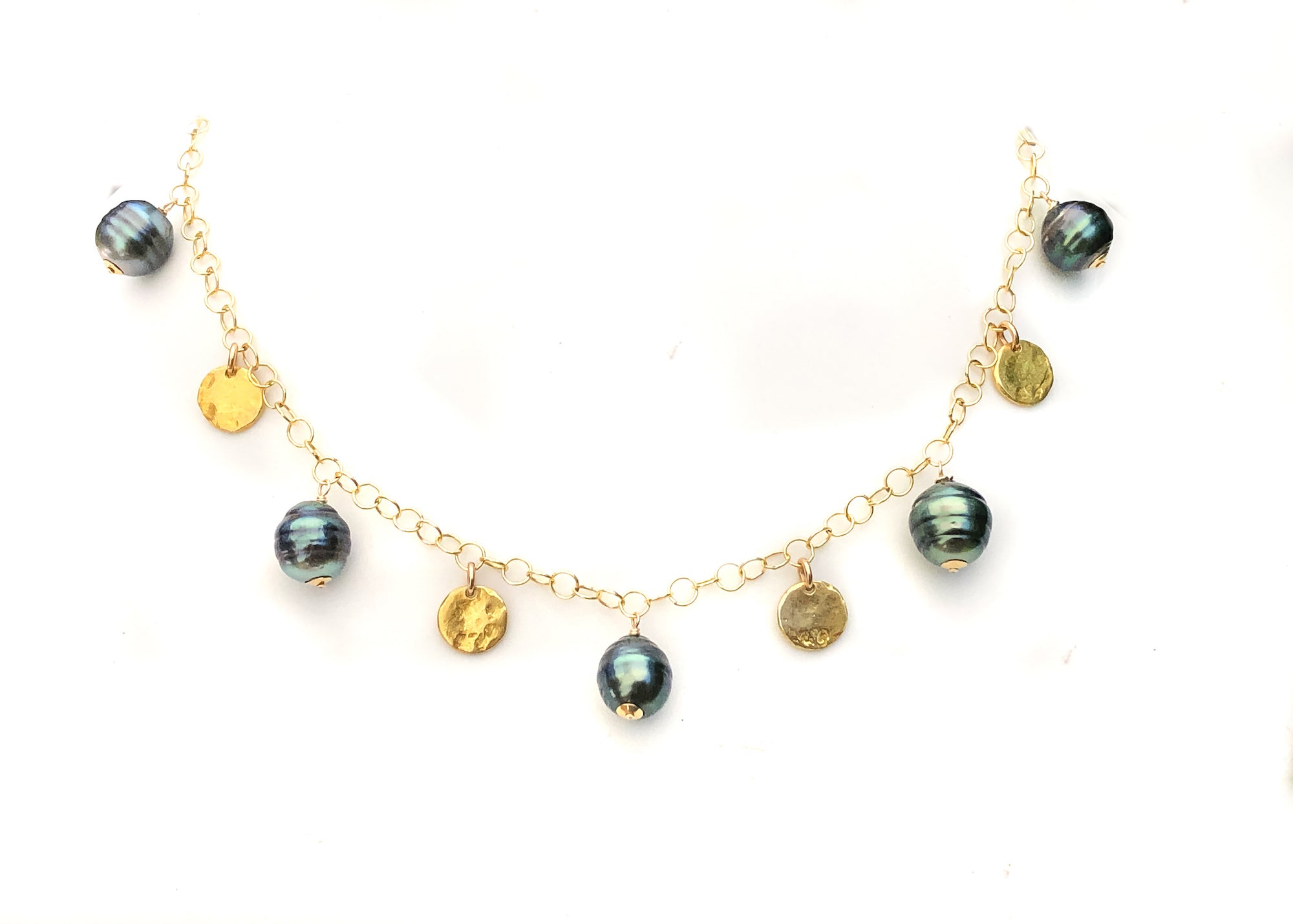 Dangle Pearl Gold Necklace