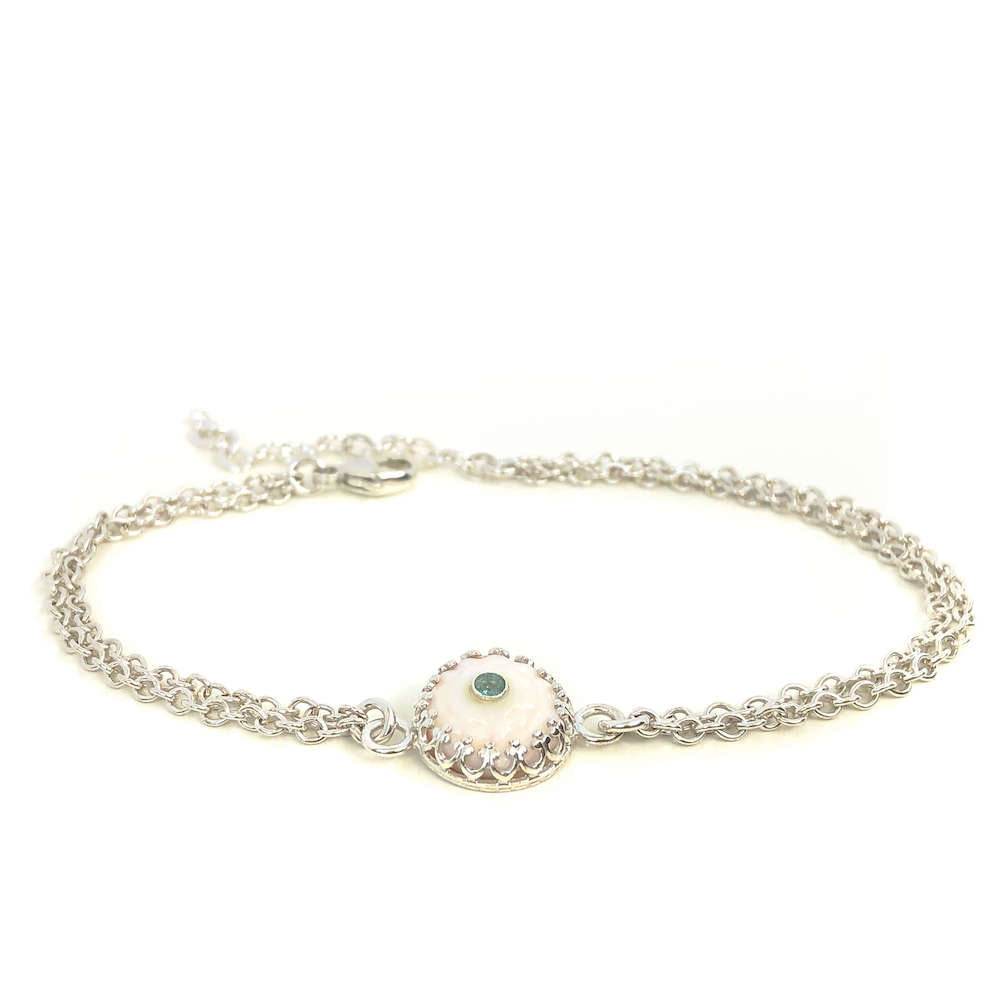 Pukashells Silver Chain Bracelets For Ladies