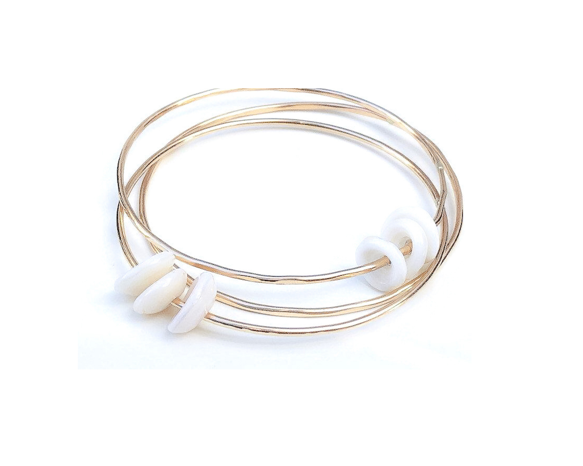 Gold Puka Shell Pearl Bracelet - Maka– ke aloha jewelry
