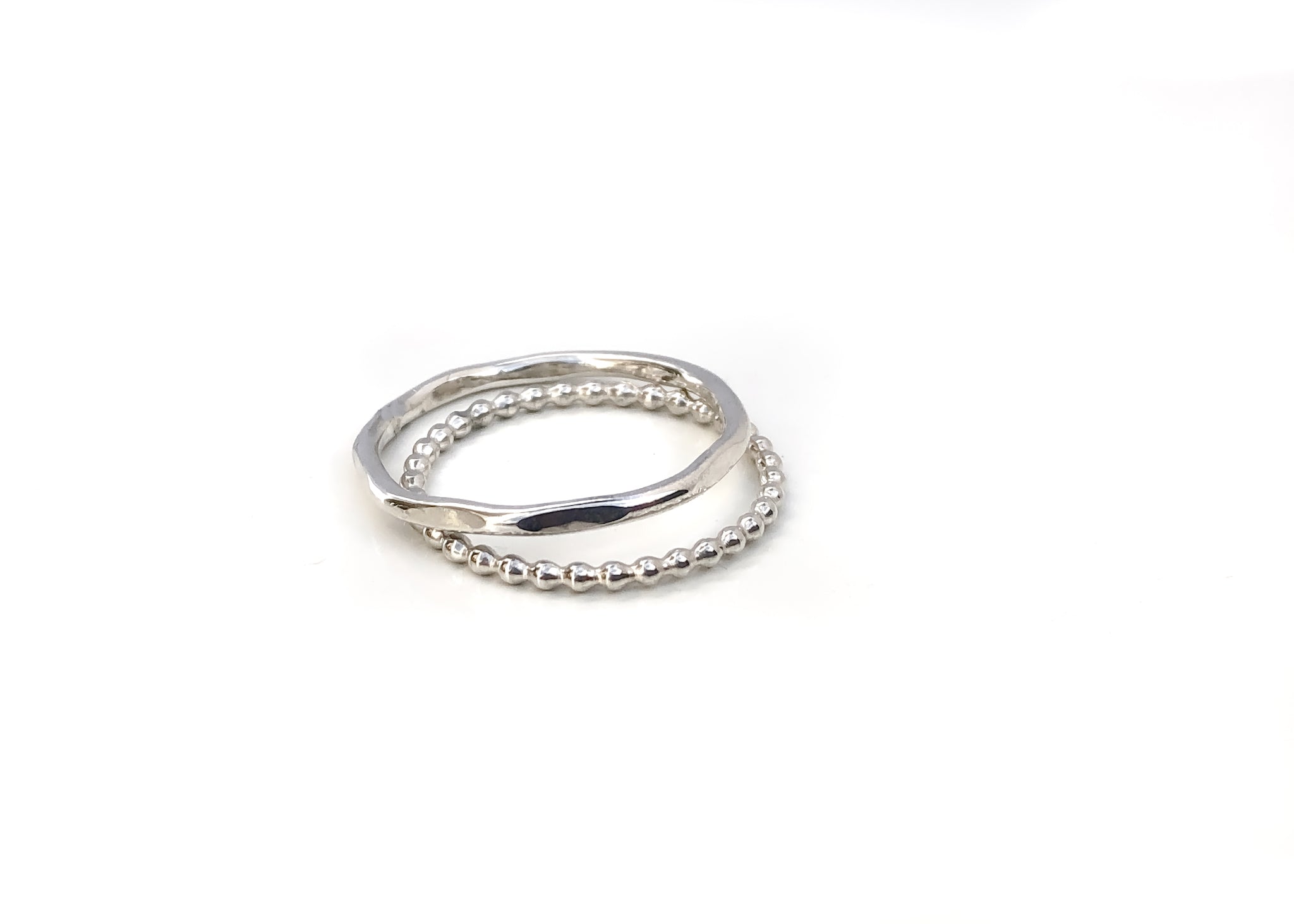 Two Stackable silver Rings